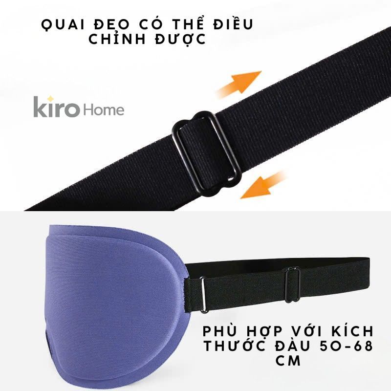 Mặt Nạ Ngủ 3D Cao Cấp, Bịt Mắt Ngủ Thiết Kế Nổi Chống Áp Lực, Chắn Sáng Tuyệt Đối Có Quai Đeo Điều Chỉnh