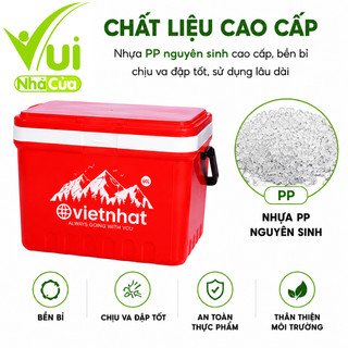 Thùng Đựng Đá Giữ Nhiệt Có Quai Xách Việt Nhật GD231 - Phích Đá Vuông Giữ Nhiệt Có Van Xả Nước