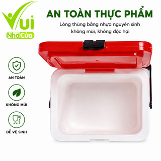 Thùng Đựng Đá Giữ Nhiệt Có Quai Xách Việt Nhật GD231 - Phích Đá Vuông Giữ Nhiệt Có Van Xả Nước