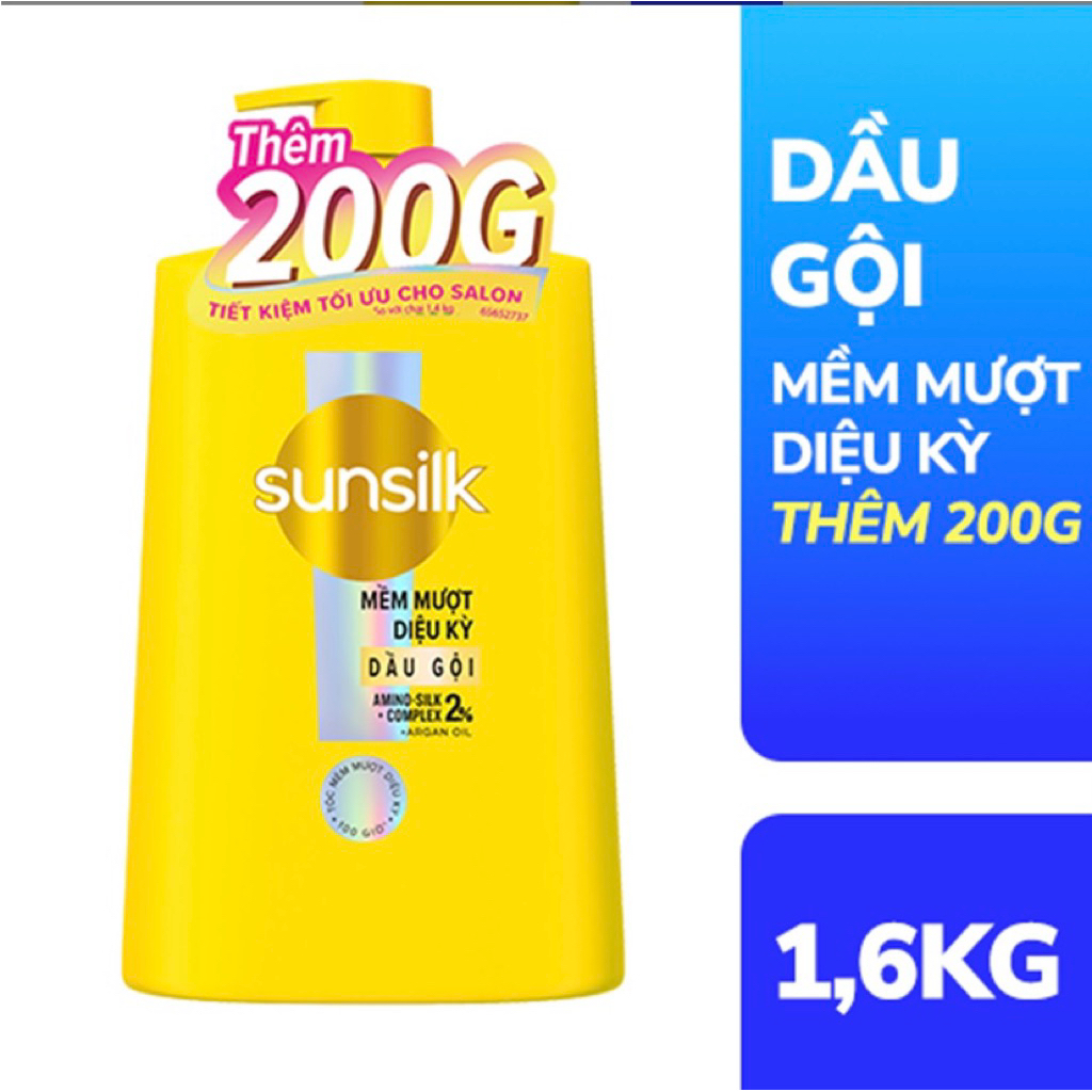 [Giá Sỉ] Dầu Gội Sunsilk 1.6kg Chai Lớn Siêu Tiết Kiệm - Đủ Mùi (Đen/Vàng/Hồng)