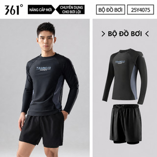 Bộ bơi nam 361- áo dài tay quần 2 ống nhanh khô thoáng khí mềm nhẹ mặc đi biển tập gym đi bơi