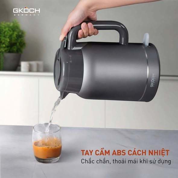 Ấm Đun Giữ Nhiệt GKÖCH 2IN1 1.5L Công Nghệ Đức | Đun Sôi Nhanh 1500W | Inox 304 | Giữ Nhiệt Lâu | Bảo Hành 12 Tháng