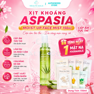 [Hoả Tốc] Xịt Khoáng Aspasia Moist Nha Đam Face Mist 150ml – Dưỡng Ẩm Tức Thì, Làm Dịu Da, Giữ Lớp Trang Điểm Lâu Trôi