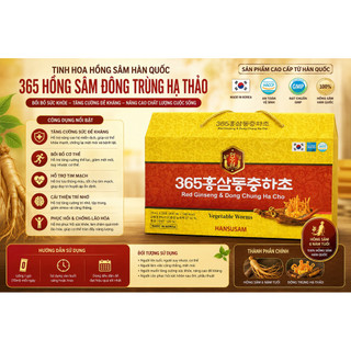 NƯỚC CHIẾT XUẤT HỒNG SÂM ĐÔNG TRÙNG HẠ THẢO 365 70ML X 20 GÓI