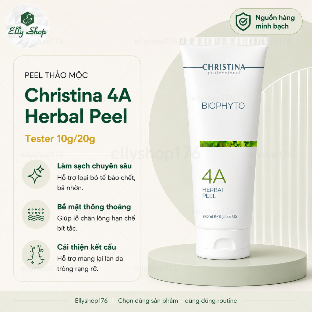 Mask tảo Christina 4A Herbal Peel - Dạng tẩy da chết sạch sâu peel