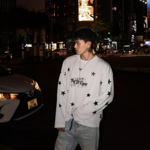 "THE LIGHT ANGEL & STAR" T-Shirt Long Sleeve Overboxy 280gsm Cotton 2 Chiều Trắng In Full Chame | BigBuy360 - bigbuy360.vn