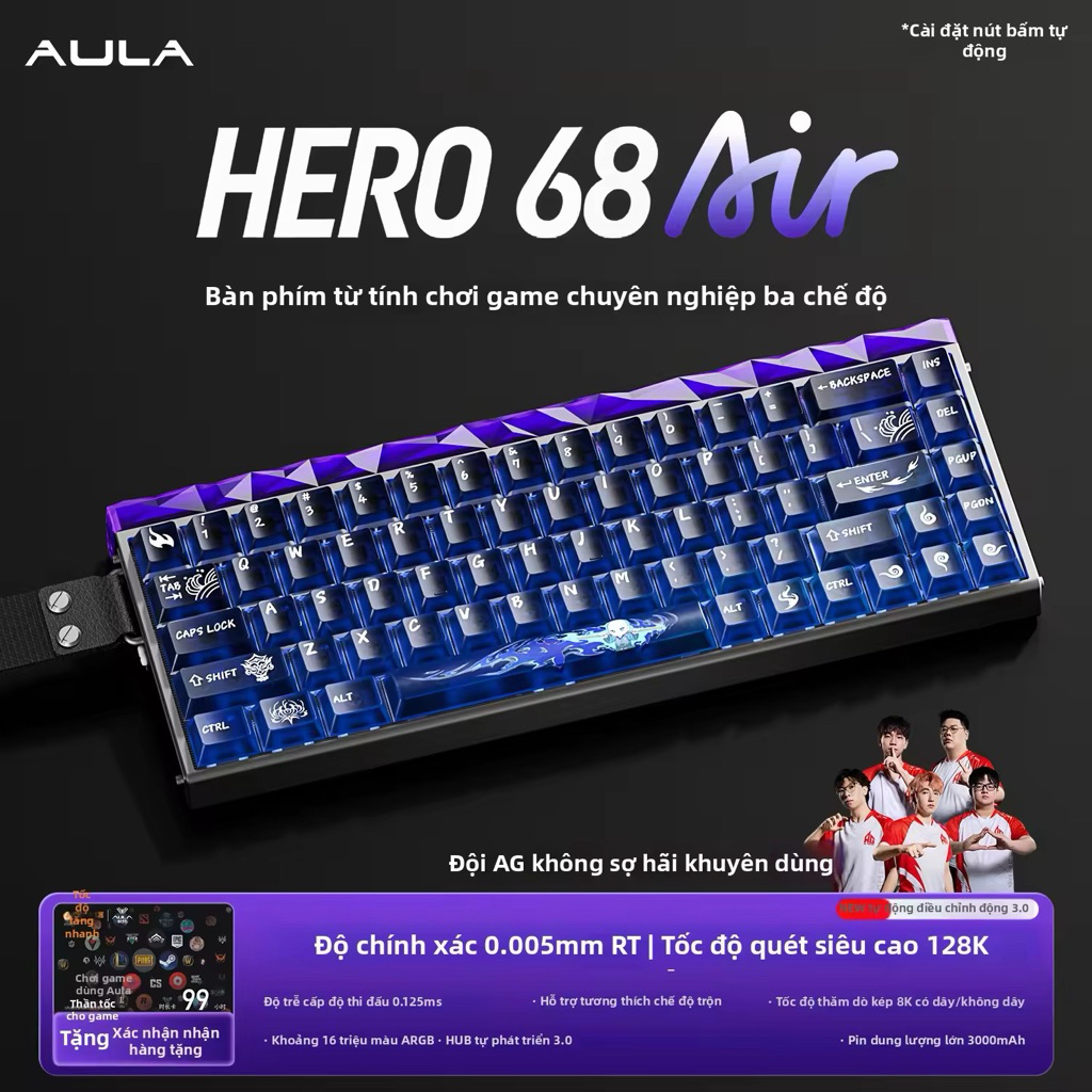 [Hoả tốc]HERO 68 HE Hall Effect Rapid Trigger 0.01mm – Bàn Phím Cơ Gaming 68% RGB Cao Cấp | BigBuy360 - bigbuy360.vn