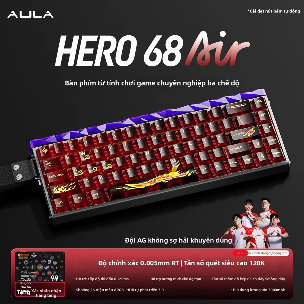 [Hoả tốc]HERO 68 HE Hall Effect Rapid Trigger 0.01mm – Bàn Phím Cơ Gaming 68% RGB Cao Cấp | BigBuy360 - bigbuy360.vn