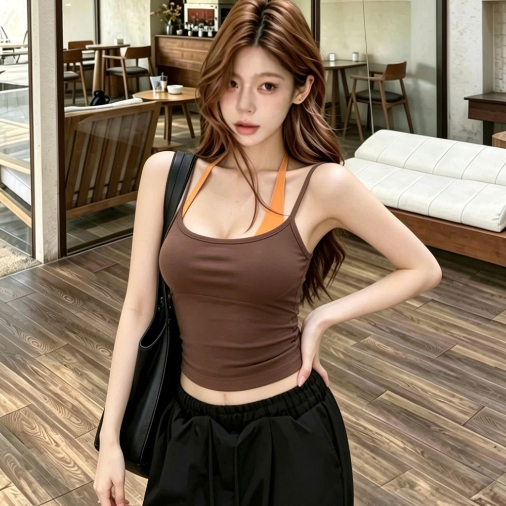 Size Xs-2Xl YẾM PHỐI - Áo 2 dây phối cổ yếm dành cho mùa hè năng động, thích hợp đi biển, đi chơi