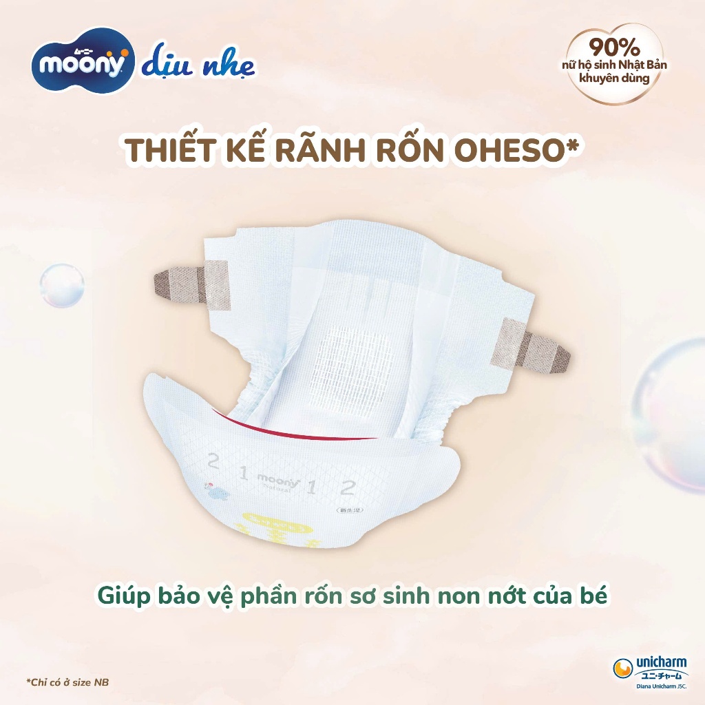 [MUA BỈM TẶNG QUÀ] Tã dán/Tã Quần Moony Natural cao cấp - Size NB62/S58/M46/L36/L38/XL32