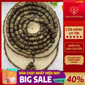 Chuỗi hạt/ Vòng tay Kỳ Nam xanh - trầm hương Hải Nam, nguyên liệu già, có thể đeo nhiều vòng