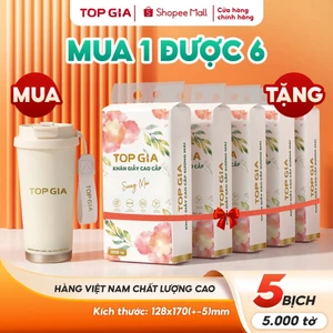 Bình giữ nhiệt Topgia tặng 5 bịch khăn giấy rút đáy sương mai 1000 tờ 4 lớp hàng Việt