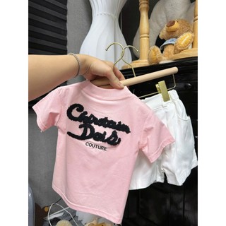Set Bé Trai Áo Thun Hồng Pastel+Quần Short Trắng,Bộ Quần Áo Bé Trai Cotton Mềm Mát Mùa Hè 8-16kg A20