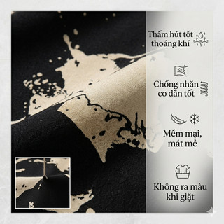 Áo sơ mi nam họa tiết loang form rộng chất mát phong cách Hàn Quốc đi biển đi chơi SM76