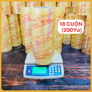 Băng Keo Trong 200 Yard 1.8Kg (6 Cuộn) Đủ Mét 55 Mic Băng Dính Đóng Hàng Dán Thùng Vàng Đục Độ Dính Cao Chắc Chắn THM