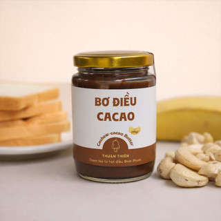 Bơ Điều Cacao Thuận Thiên - Bơ Hạt Điều Bùi Béo Thơm Mịn kết hợp với Cacao Đậm Vị, 2 nguồn chất béo tốt| Hương vị socola