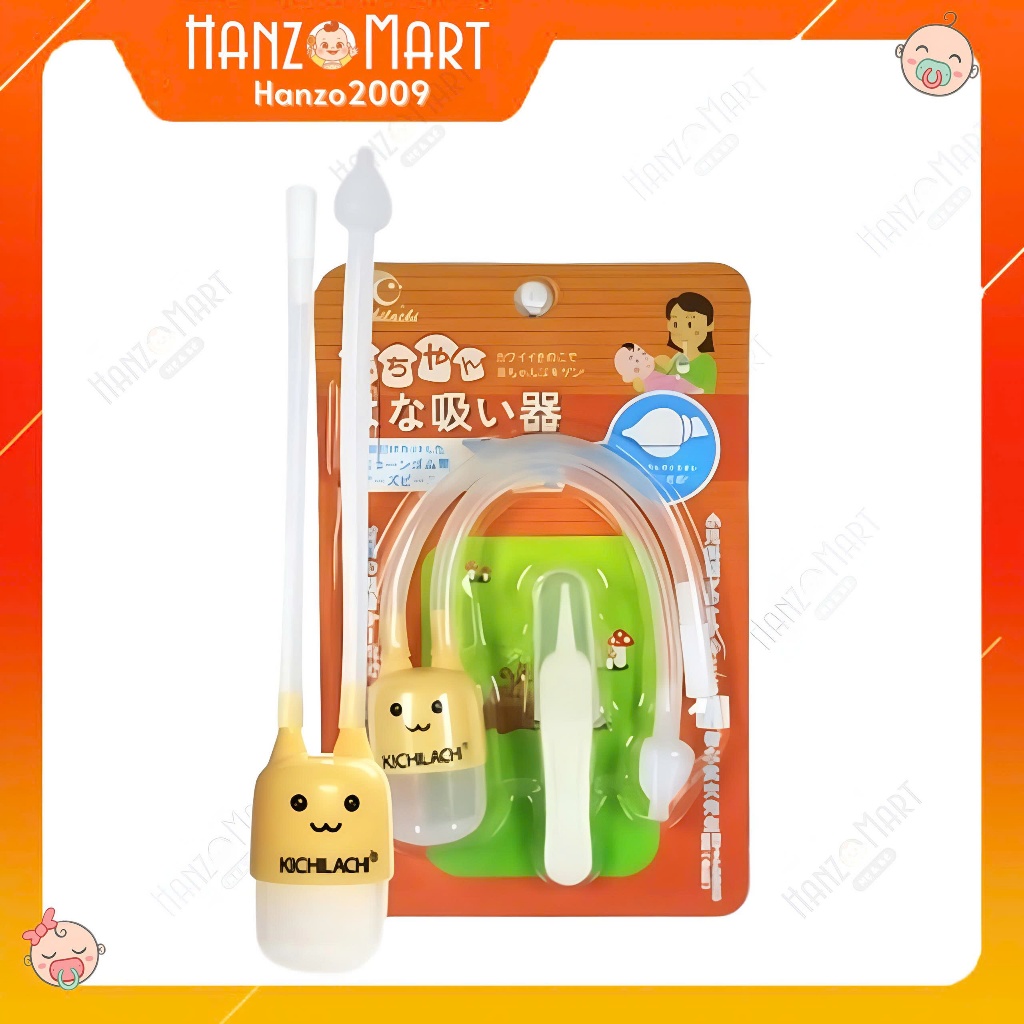 Dụng cụ hút mũi dây Hình Nấm Kichi kèm gắp rỉ mũi cho bé - hanzomart
