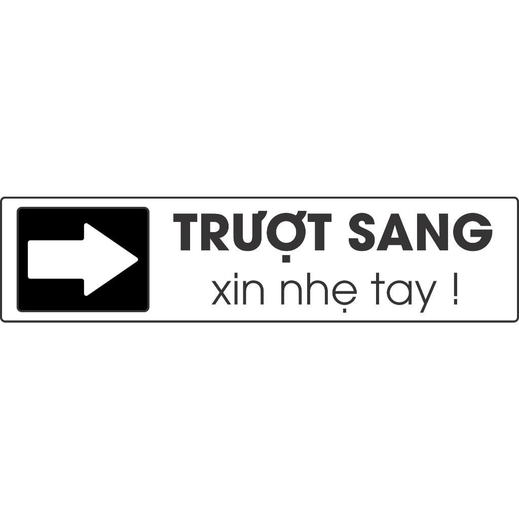 Decal Trượt Sang Trái Phải, Decal Mũi Tên Kéo Cửa Trượt, Decal Cửa Kéo Lùa Ngang