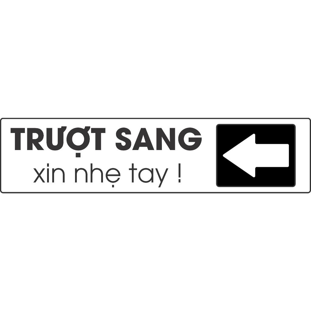 Decal Trượt Sang Trái Phải, Decal Mũi Tên Kéo Cửa Trượt, Decal Cửa Kéo Lùa Ngang