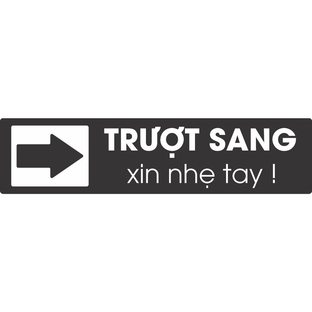 Decal Trượt Sang Trái Phải, Decal Mũi Tên Kéo Cửa Trượt, Decal Cửa Kéo Lùa Ngang
