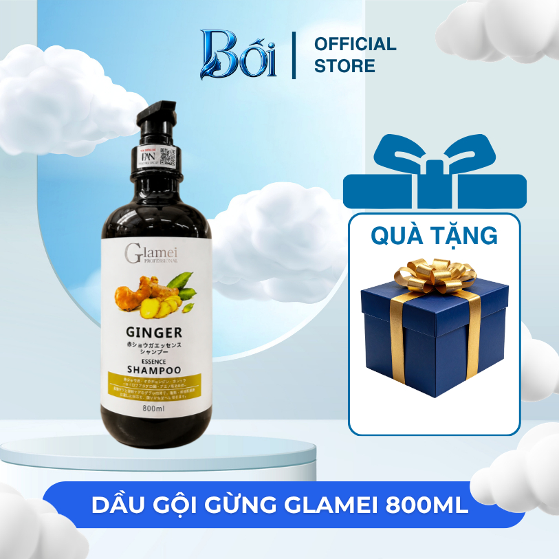Dầu Gội Gừng Glamei 800ml Dầu Xả Gừng Glamei 800ml Combo Gội Xả Chăm Sóc Tóc Hương Thơm Dịu Nhẹ Dung Tích Lớn