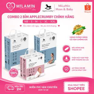 Bỉm Applecrumby Slim + Overnight, bỉm đêm Applecrumby Overnight đủ size NB/S/M/L/XL/XXL