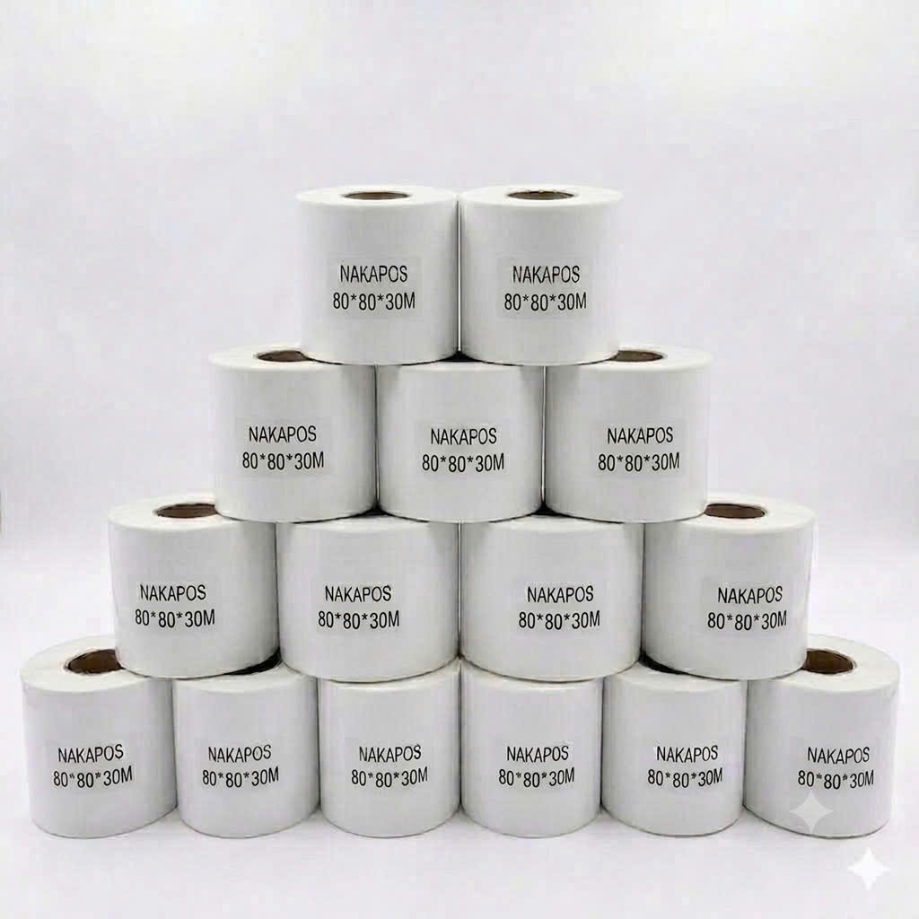 [COMBO 50 CUỘN] Giấy In Nhiệt 80x80mm Tem Vận Chuyển 8x8 cm IN ĐƠN GHN 8*8 giấy in đơn hàng 80x80 giấy nhiệt dán được