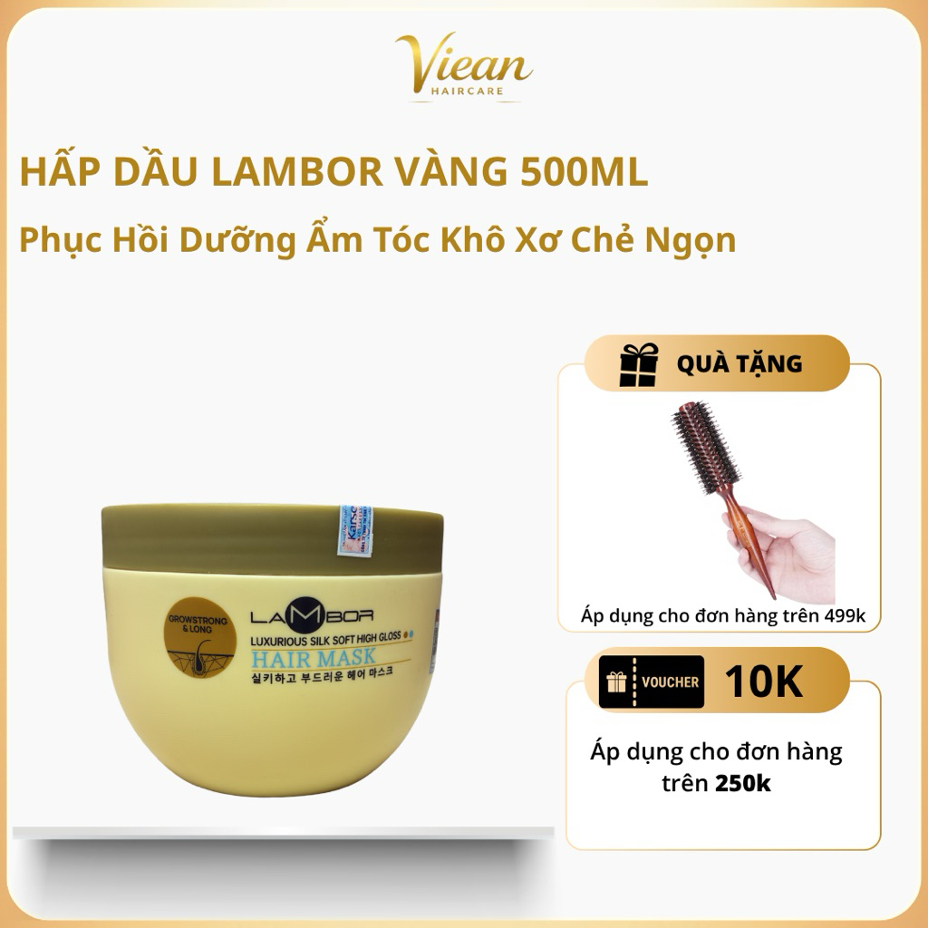 Dầu Hấp Ủ Tóc Collagen Lambor 500ml – Phục Hồi Tóc Hư Tổn, Giảm Gãy Rụng, Siêu Mềm Mượt