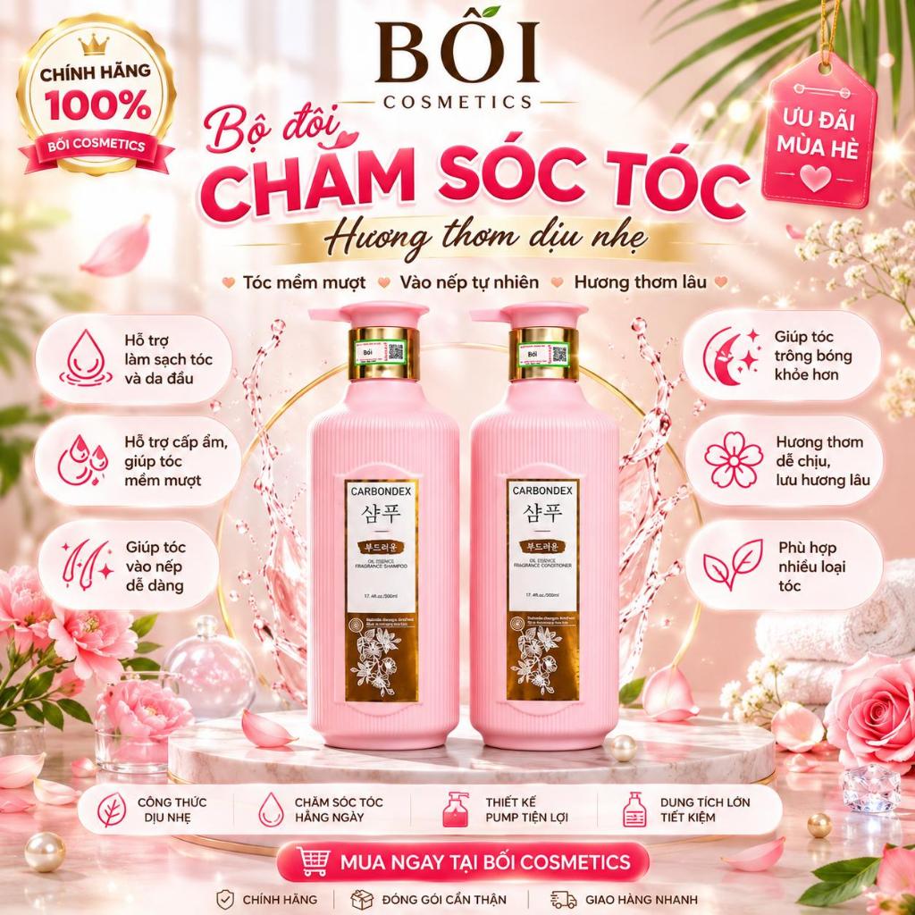 Dầu Gội Xả CARBONDEX 800ml Combo Gội Xả Chăm Sóc Tóc Hương Nước Hoa Dịu Nhẹ Làm Sạch Tóc Và Da Đầu