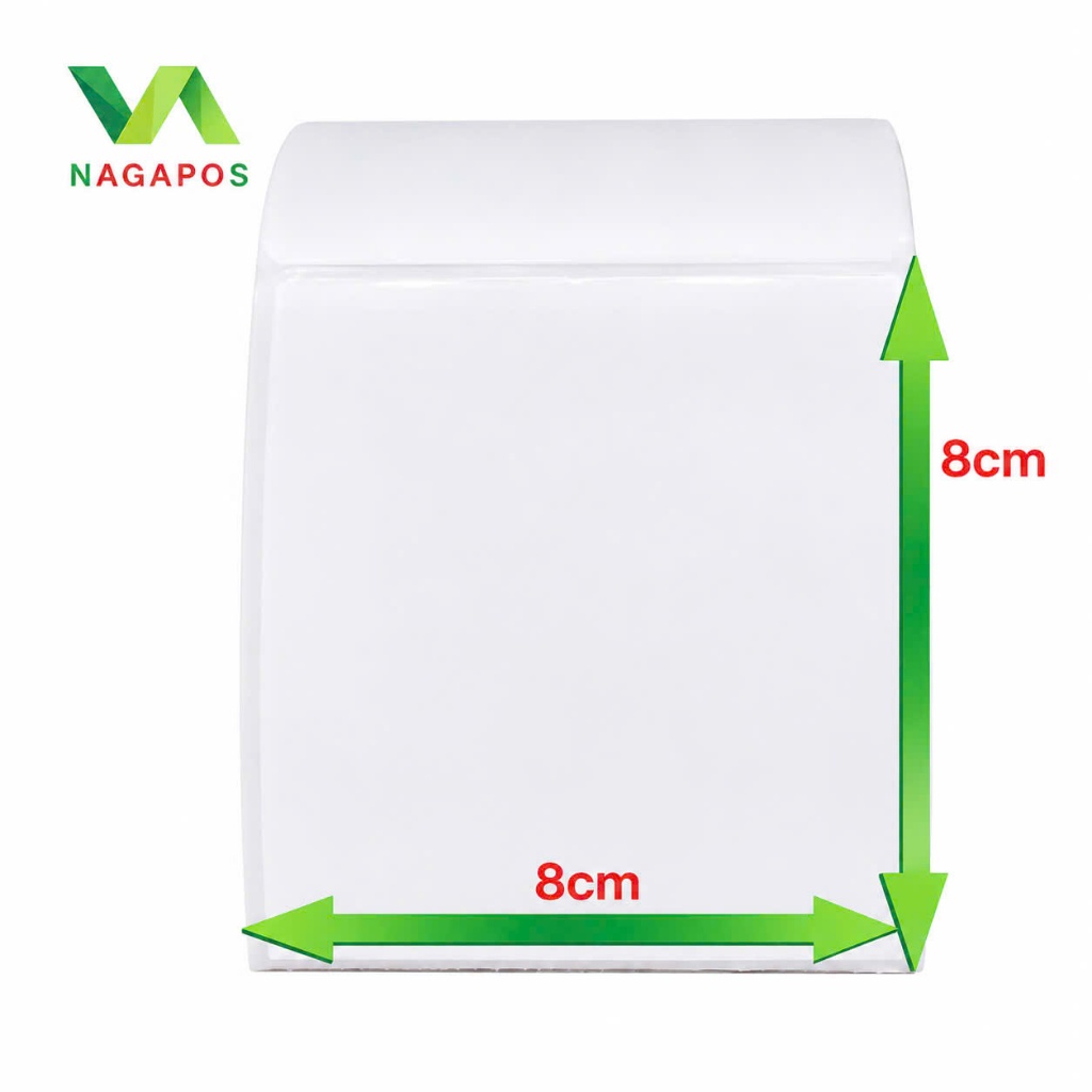 [COMBO 10 CUỘN] Giấy In Nhiệt 80x80mm Tem Vận Chuyển 8x8 cm IN ĐƠN GHN 8*8 giấy in đơn hàng 80x80 giấy nhiệt dán được
