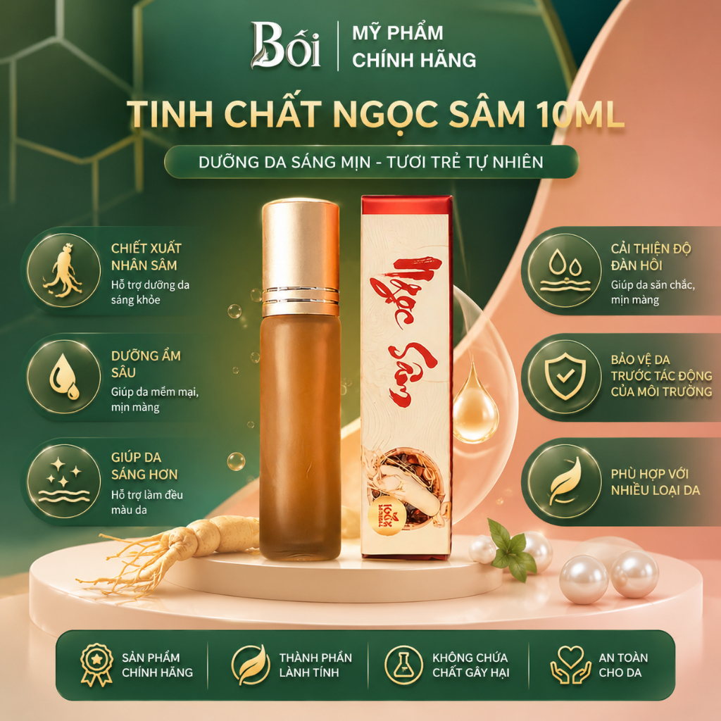 Tinh Chất Ngọc Sâm 150ml Serum Dưỡng Da Hỗ Trợ Dưỡng Ẩm, Làm Sáng Da Và Chăm Sóc Da Dễ Nổi Mụn