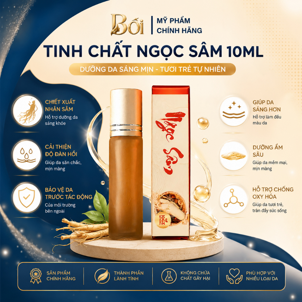 Tinh Chất Ngọc Sâm 150ml Serum Dưỡng Da Hỗ Trợ Dưỡng Ẩm, Làm Sáng Da Và Chăm Sóc Da Dễ Nổi Mụn