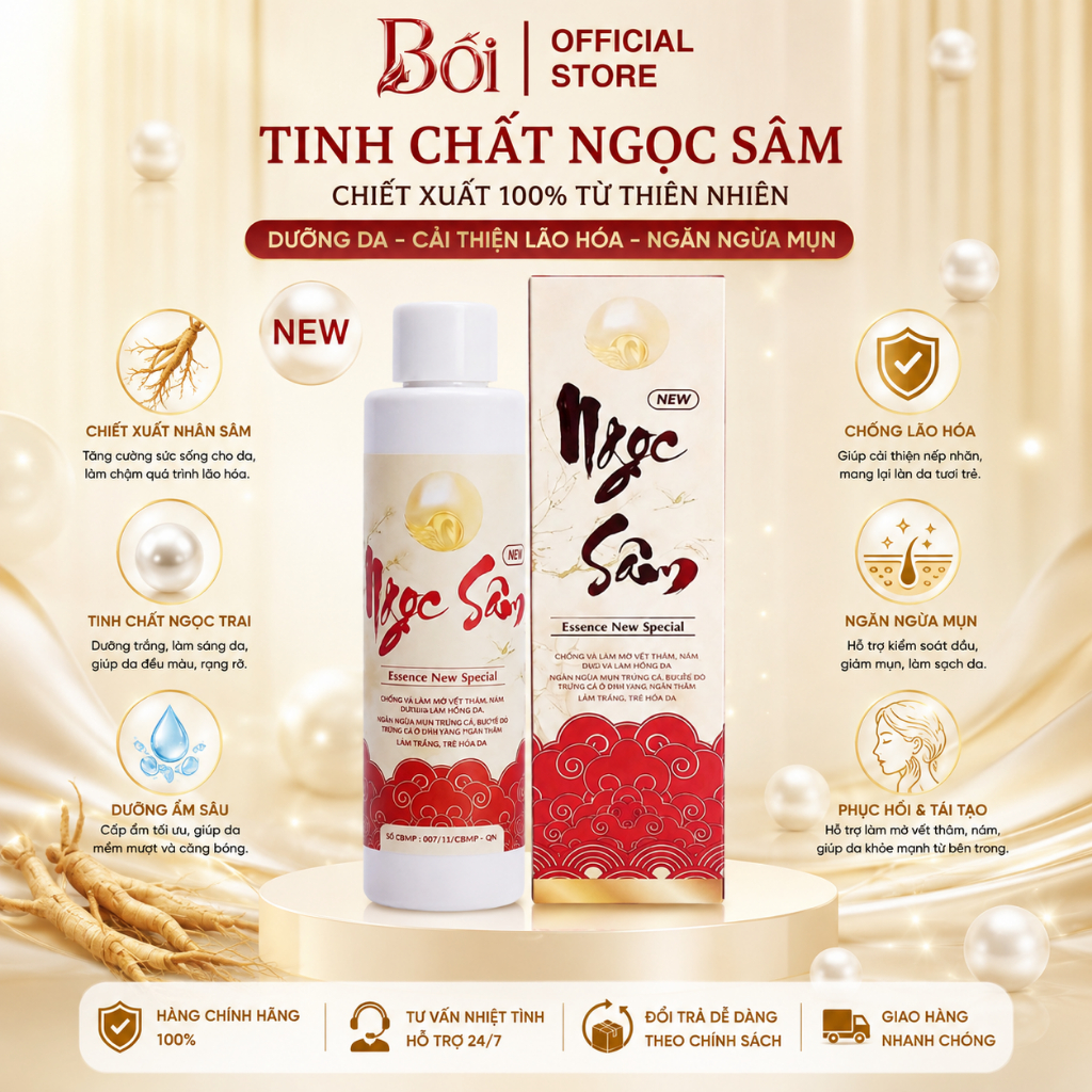 Tinh Chất Ngọc Sâm 150ml Serum Dưỡng Da Hỗ Trợ Dưỡng Ẩm, Làm Sáng Da Và Chăm Sóc Da Dễ Nổi Mụn