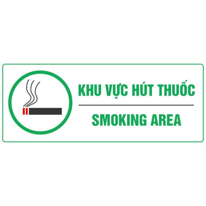 Decal Cấm Hút Thuốc, Sticker Biển Báo Không Hút Thuốc dùng cho Hàng Quán, Công Ty, Nơi Công Cộng, Chống thấm nước