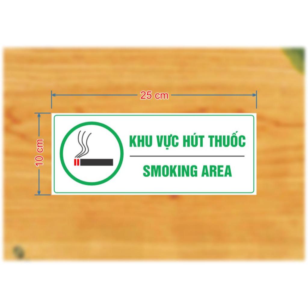 Decal Cấm Hút Thuốc, Sticker Biển Báo Không Hút Thuốc dùng cho Hàng Quán, Công Ty, Nơi Công Cộng, Chống thấm nước
