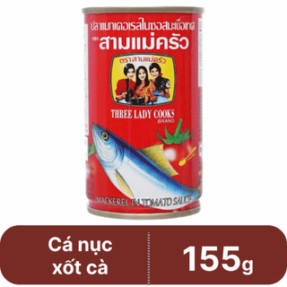 Lốc 10 cá nục sốt cà 3 cô gái 155g chuẩn Thái nắp đỏ