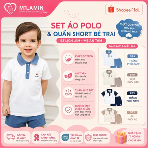 BU Baby (6M-5Y) Bộ quần áo ngắn tay cổ Polo cao cấp Thời trang hè Ponie - BPN13031