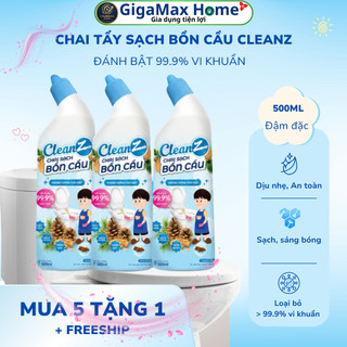 Chai Nước Tẩy Bồn Cầu & Nhà Tắm CleanZ 570g – Đậm Đặc Khử Mùi, Sạch Khuẩn Gấp 10 Lần | GigaMax Home