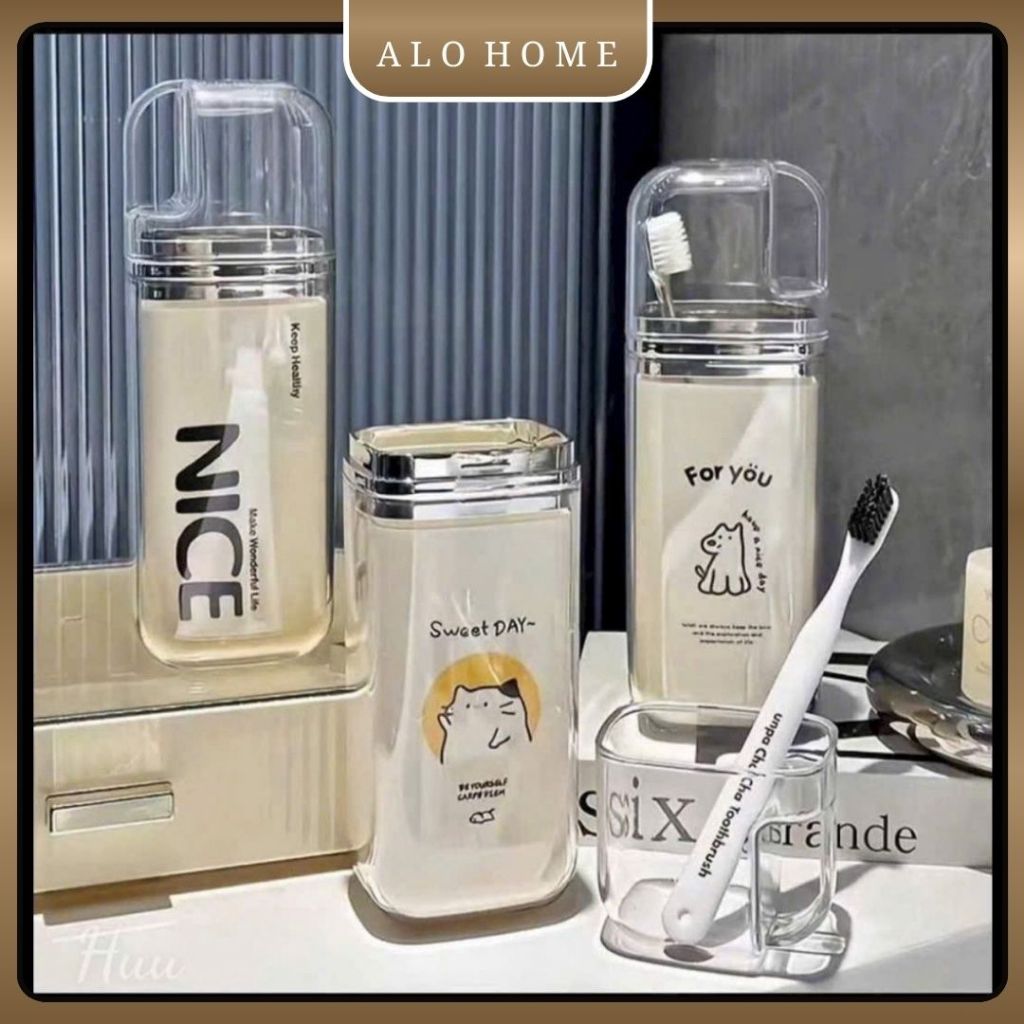 Hộp Đựng Bàn Chải Và Kem Đánh Răng Du Lịch  ALOHOME – Cốc Đựng Đa Năng Tiện Lợi