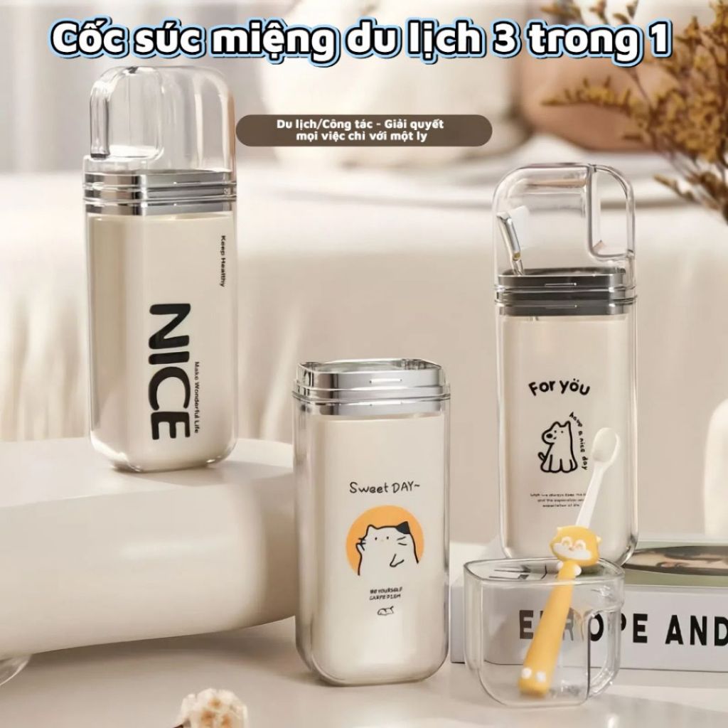 Hộp Đựng Bàn Chải Và Kem Đánh Răng Du Lịch  ALOHOME – Cốc Đựng Đa Năng Tiện Lợi