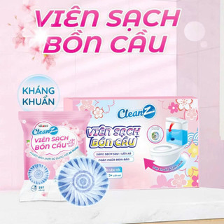Viên Thả Bồn Cầu CleanZ 50g Phiên Bản Mới – Hương Hoa Anh Đào Thanh Mát, X2 Khử Mùi & Diệt Khuẩn | GigaMax Home
