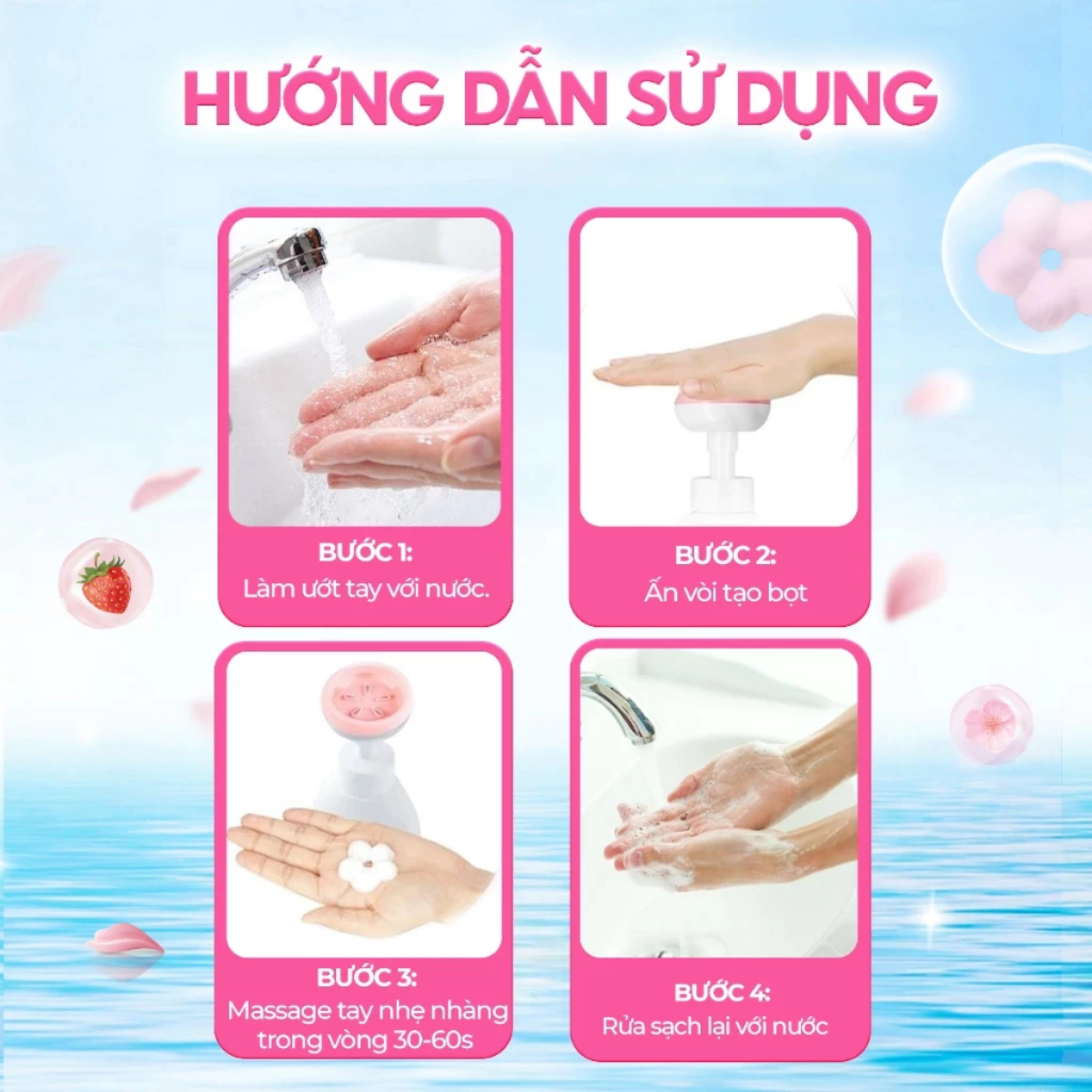 Bọt Rửa Tay Kháng Khuẩn CleanZ 350ml – Sạch Khuẩn 99.9%, Dưỡng Ẩm Mềm Mại Da Tay | GigaMax Home