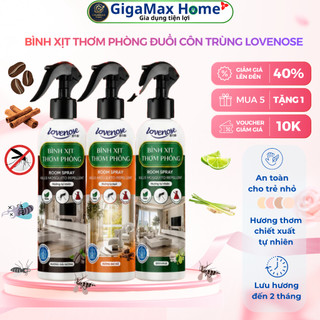 Bình Xịt Thơm Phòng Đuổi Muỗi Lovenose 350ml – Chiết Xuất Tự Nhiên, Khử Mùi & Đuổi Côn Trùng An Toàn | GigaMax Home