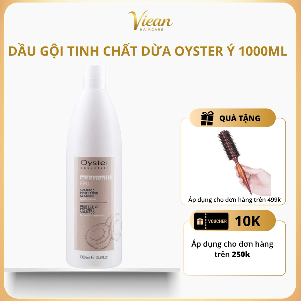 Dầu gội giữ màu OYSTER COSMETICS Protective Coconut phục hồi giữ màu tóc nhuộm 1000ML chính hãng