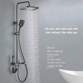 Sen cây tắm đứng thông minh cao cấp JCTOP, Hiển thị nhiệt độ LED, Phím bấm tiện dụng, 4 chức năng