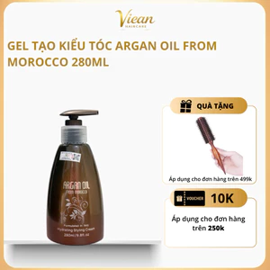 Gel Tạo Kiểu Dưỡng Tóc Argan Oil From Morocco 280ml Vuốt Tóc Uốn, Giữ Nếp Tự Nhiên & Phục Hồi Hư Tổn