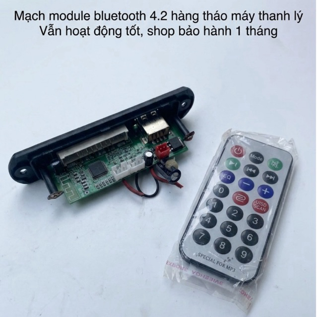 Module Giải Mã MP3 Bluetooth 4.2 - 12V Có Màn Hình (Hàng Thanh Lý Chạy Tốt) - Đọc USB/Thẻ Nhớ/FM