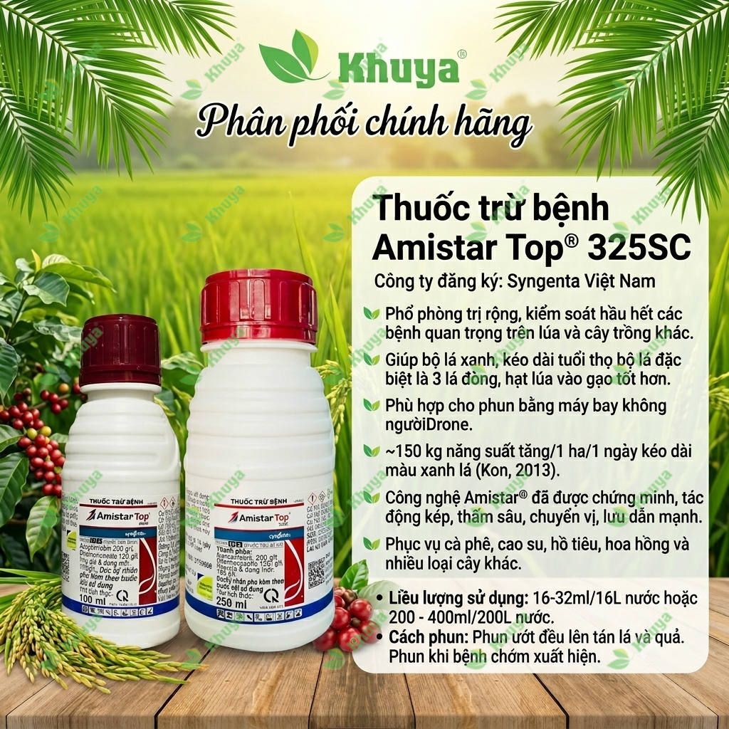 Thuốc trừ bệnh Amistar Top 325SC chính hãng SYNGENTA