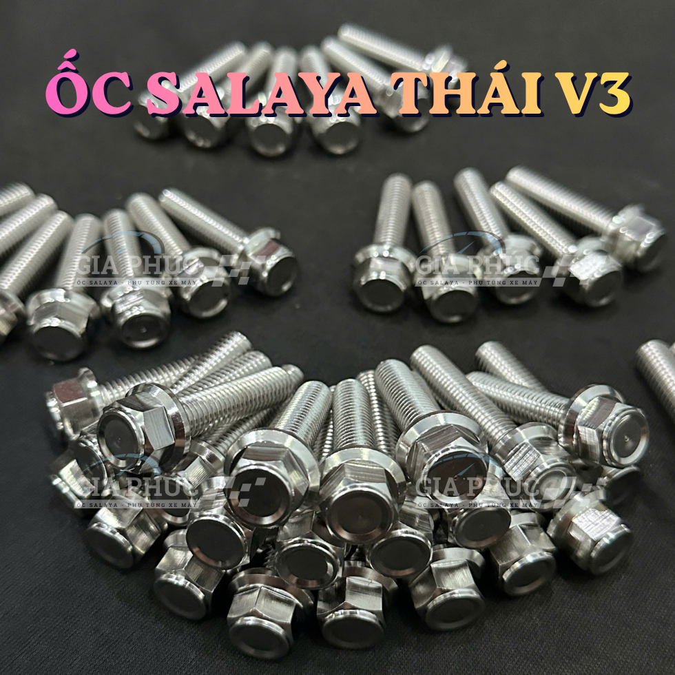 [INOX 304] ỐC SALAYA [MẪU THÁI V3] 6Li, 8Li, 10Li - Đầy Đủ Các Size, Sáng Bóng, Không Gỉ Sét