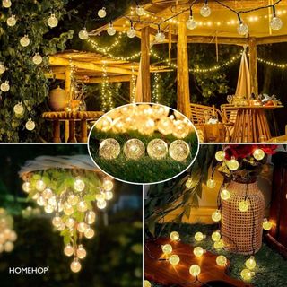 Dây đèn led bi bọt nước 10M trang trí trong nhà, ngoài trời, chống nước